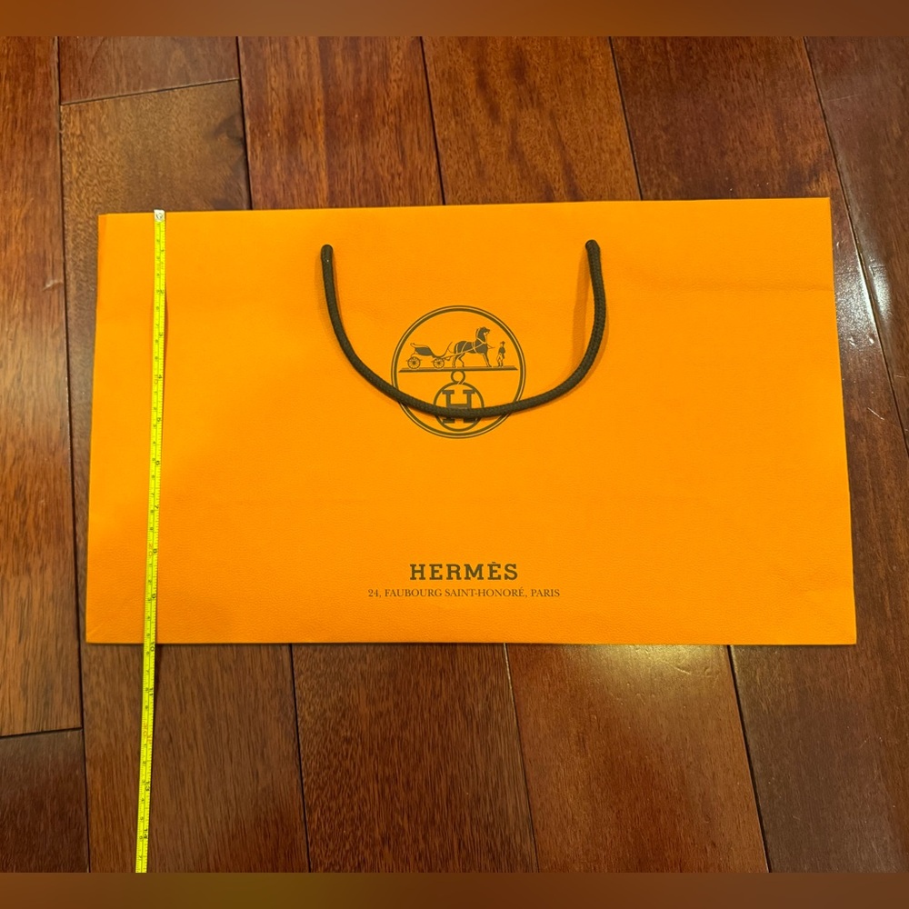 Hermes Orange Designer Shopping Bag